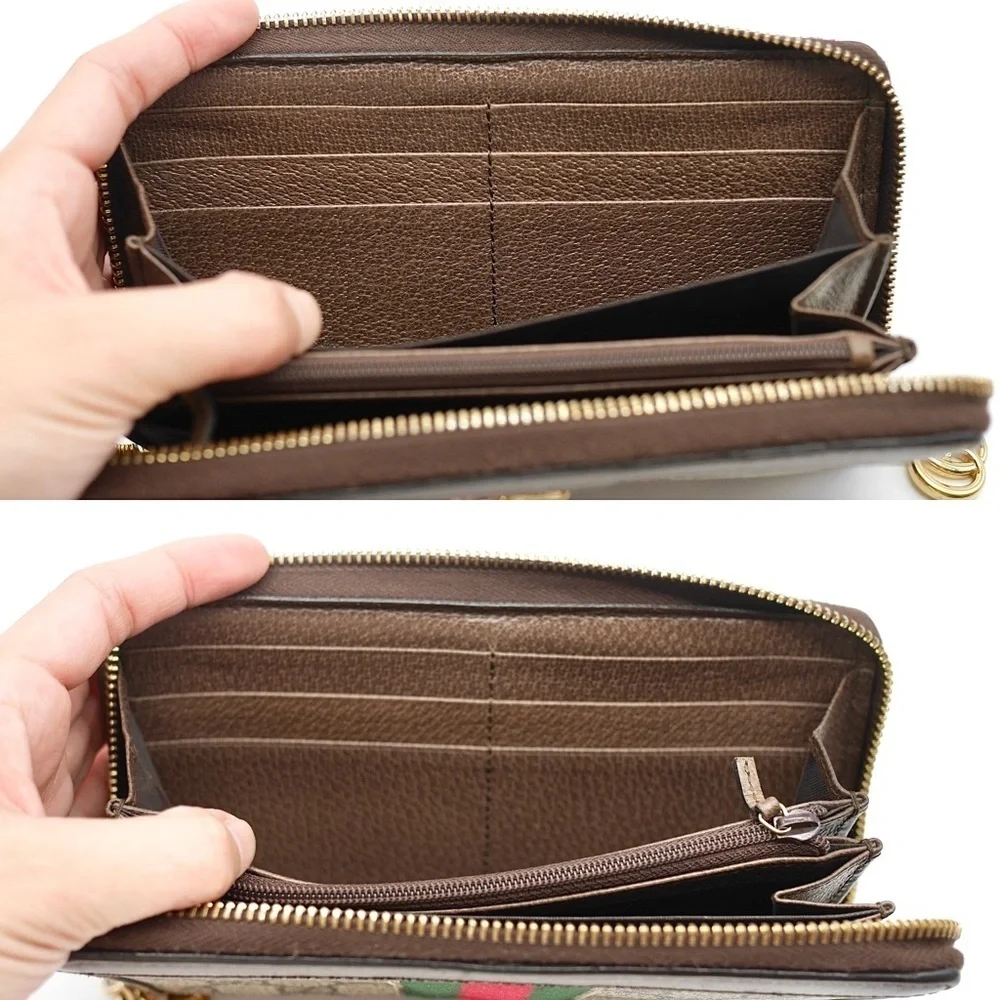 🍓GUCCI Ophidia Sherryline Wallet Brown - Picture 4 of 11